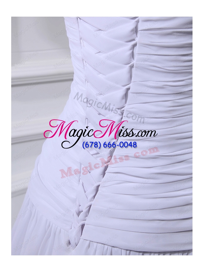 wholesale 2014 elegant coulmn one shoulder wedding dress with appliques