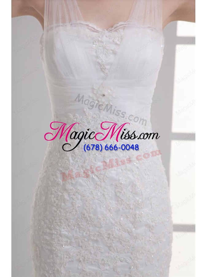 wholesale mermaid square lace tulle court train wedding dress
