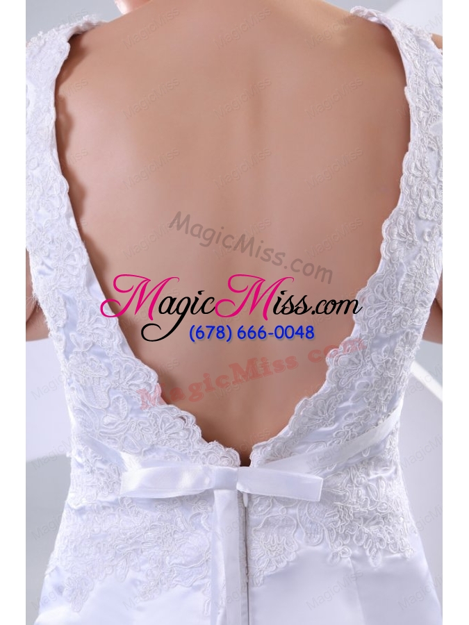 wholesale v neck mermaid organza appliques wedding dress for 2015 spring