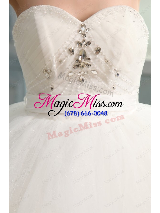 wholesale ball gown sweetheart beading and ruffles layered wedding dress