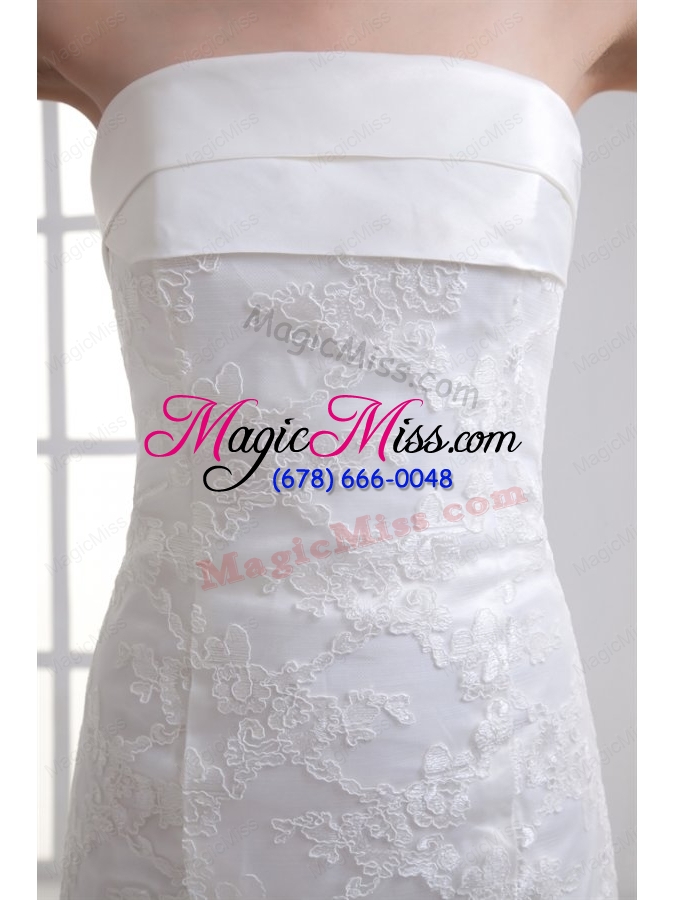 wholesale mermaid strapless court train wedding dress with zipper up