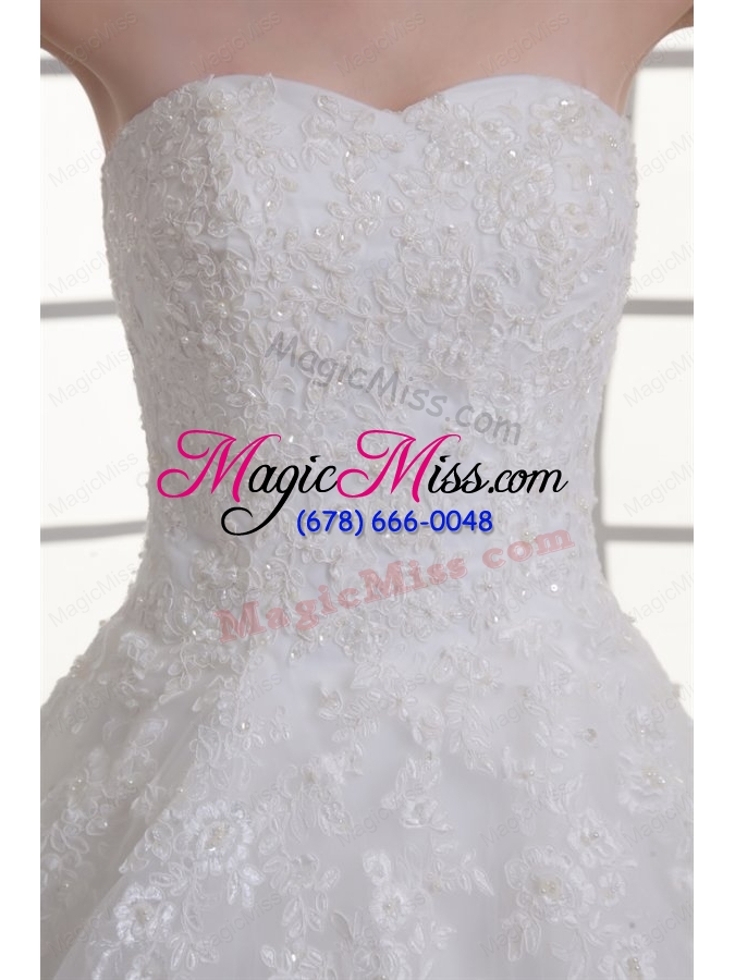 wholesale a line sweetheart sweep train wedding dress with sequins