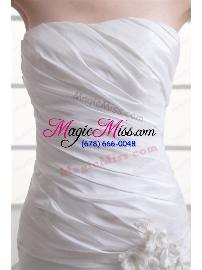 wholesale mermaid strapless ruffled layers appliques chapel train wedding dress