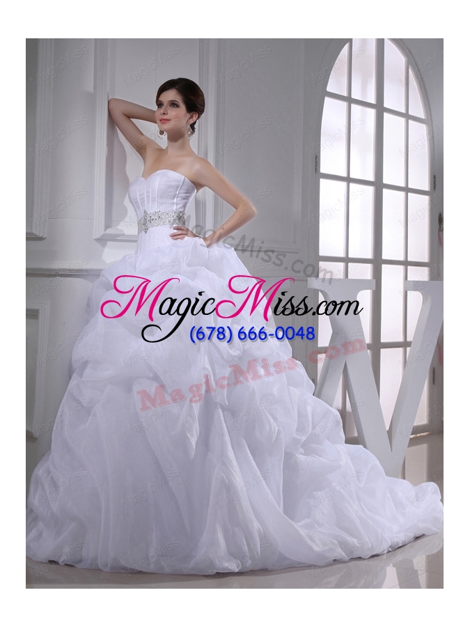 wholesale fashinable princess sweetheart beading and appliques wedding dress