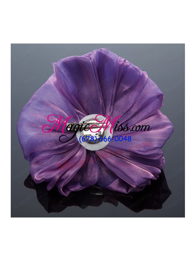 wholesale cheaop organza purple fascinators for women