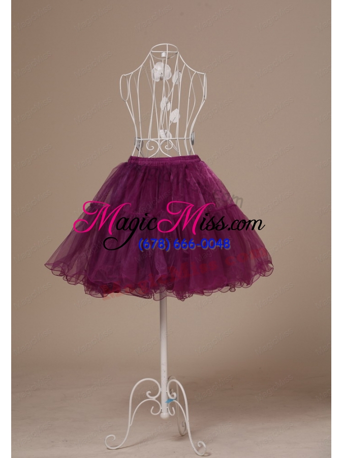 wholesale hot selling fushsia mini length petticoat