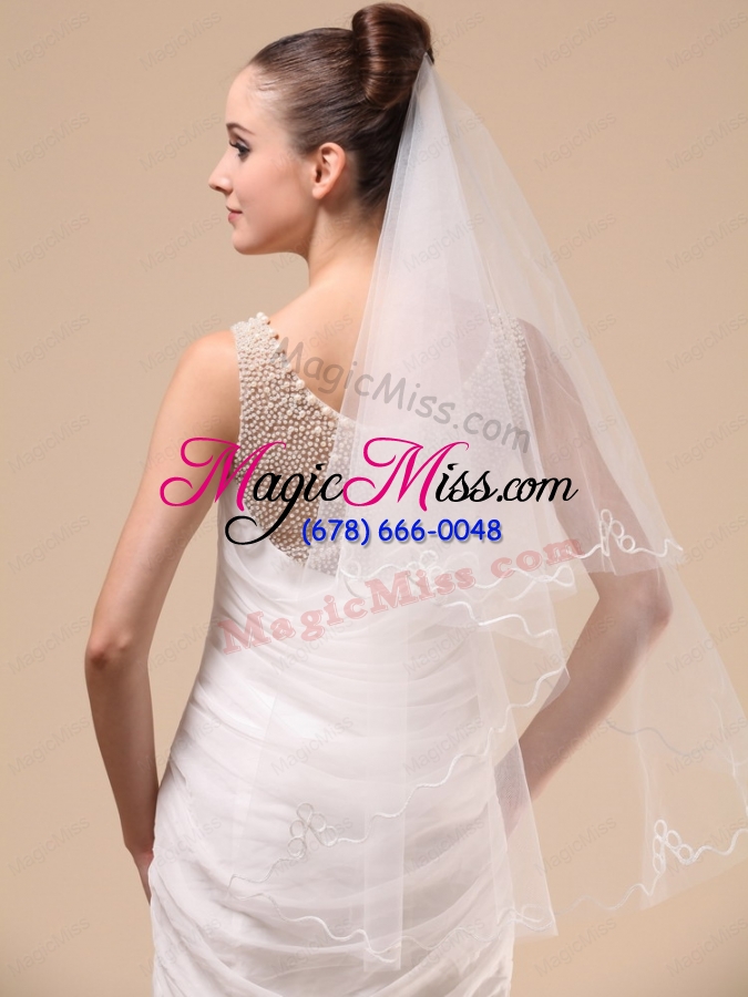 wholesale royal discount tulle ribbon edge bridal veil for wedding