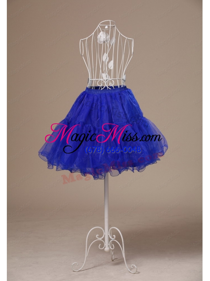 wholesale custom made 2013 peacock blue petticoat