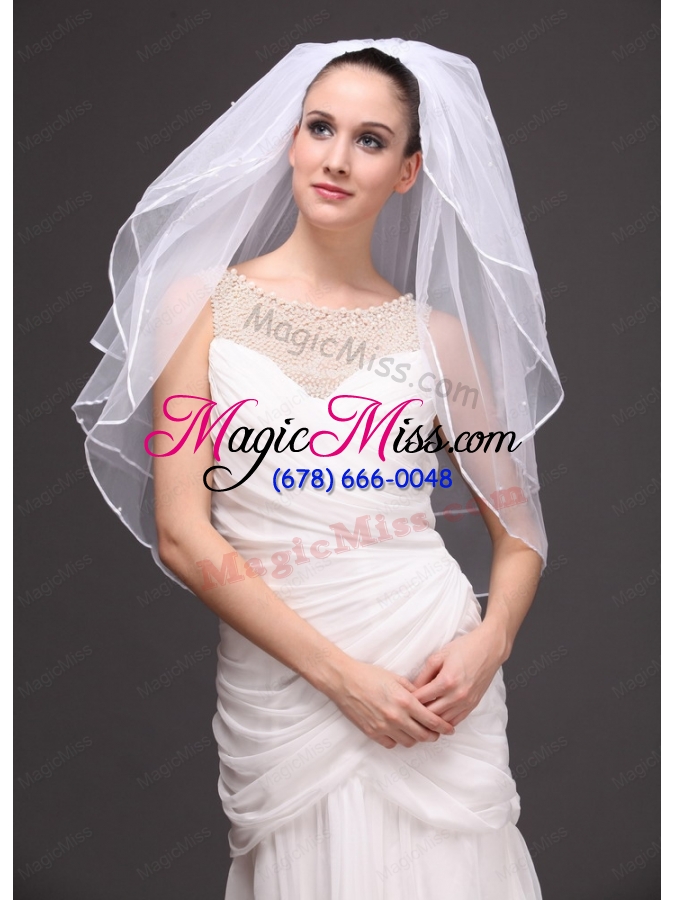 wholesale three-tier tulle bridal veil on sale