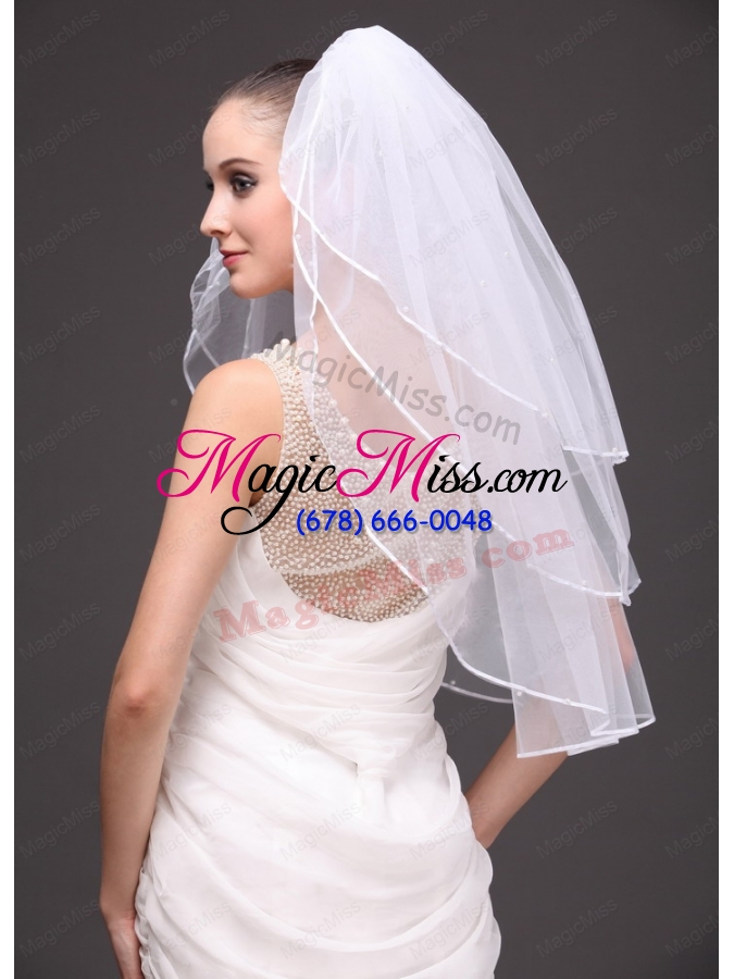 wholesale three-tier tulle bridal veil on sale