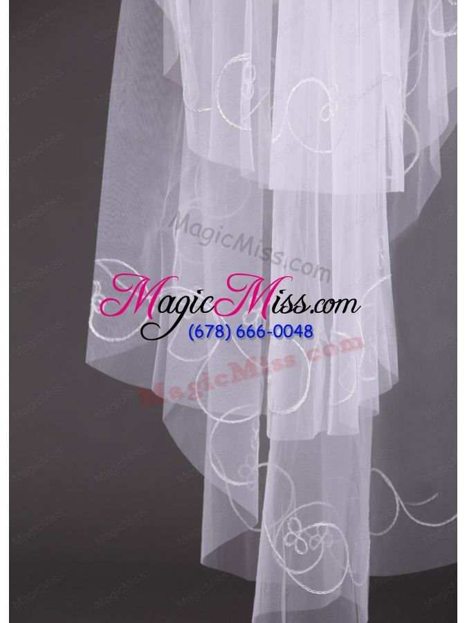 wholesale embroidery with tulle bridal veil on sale