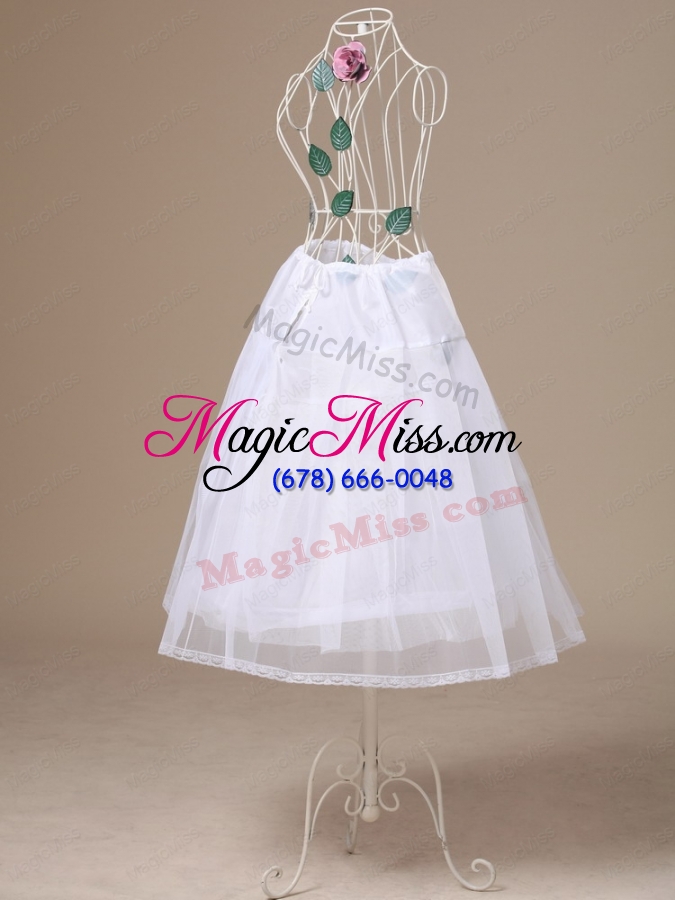 wholesale white tulle tea length unique wedding petticoat