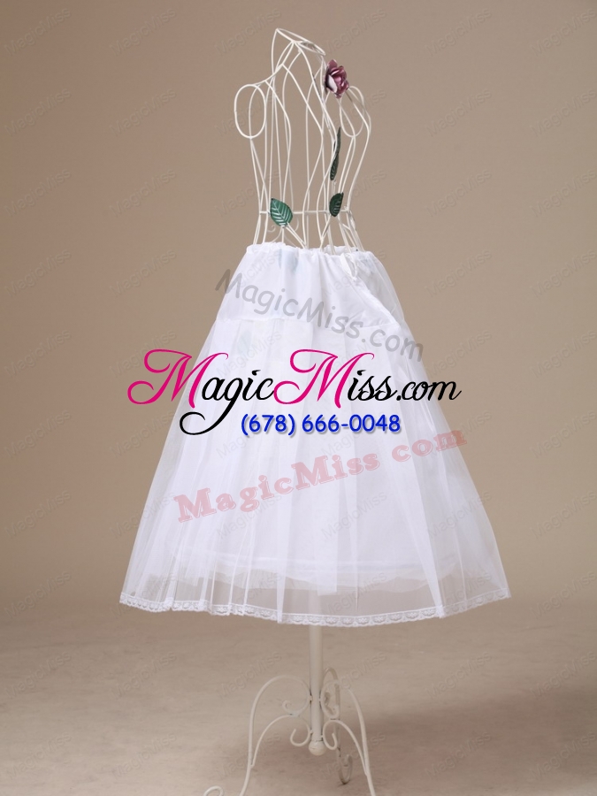 wholesale white tulle tea length unique wedding petticoat