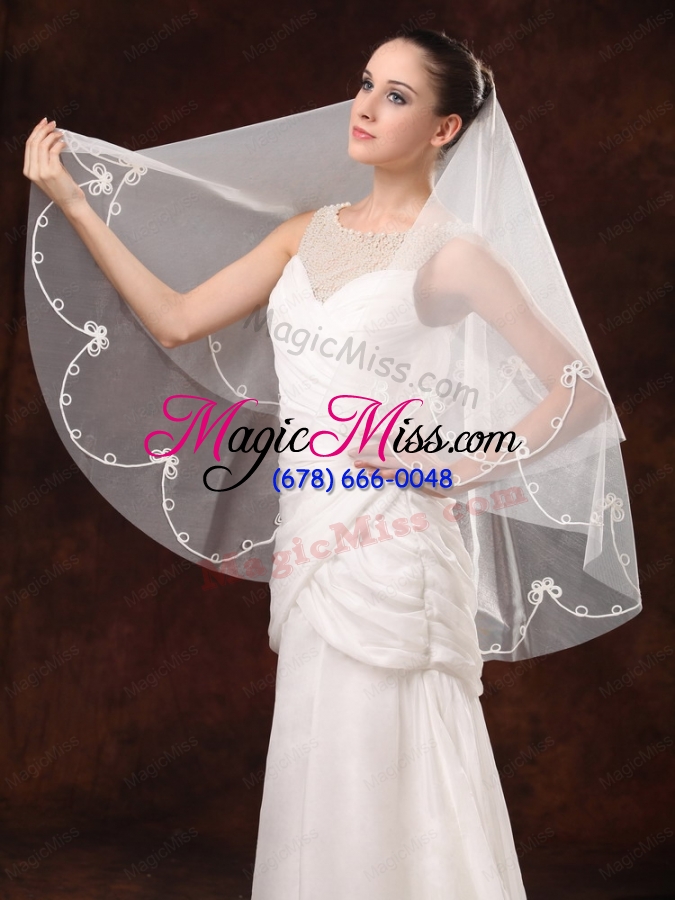 wholesale 2 layers discount tulle bridal veil for wedding