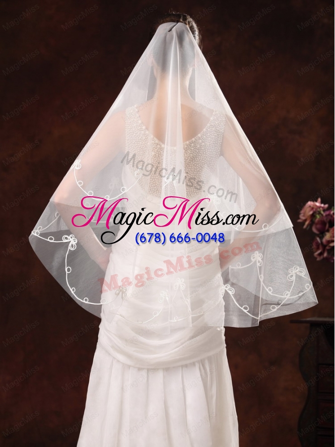 wholesale 2 layers discount tulle bridal veil for wedding