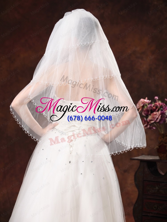wholesale 2014 inspired 4-layer white bridal veil on sale