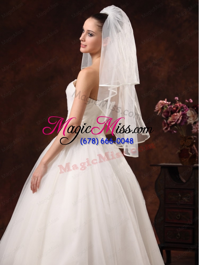 wholesale 2 layers elbow length beautiful wedding veil