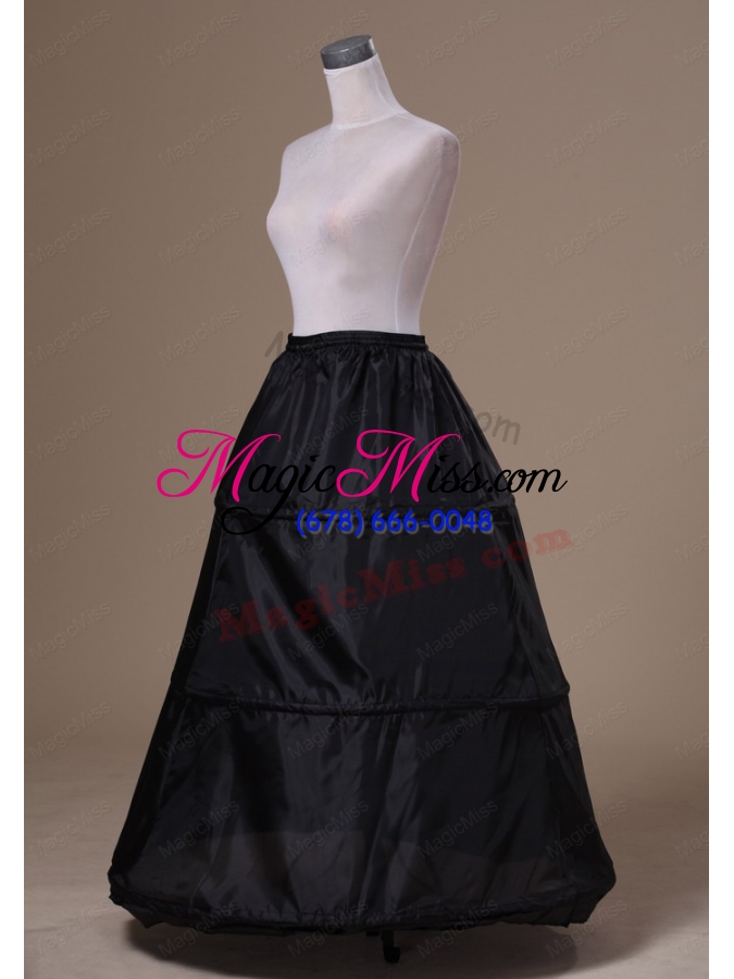 wholesale modest organza black floor length wedding petticoat