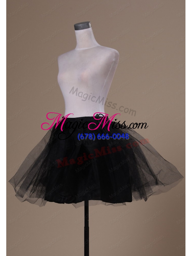 wholesale lovely mini length black organza petticoat