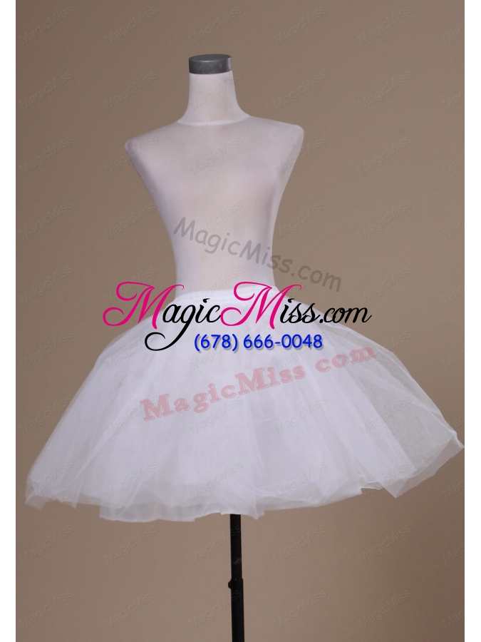 wholesale sweet mini length white a line petticoat
