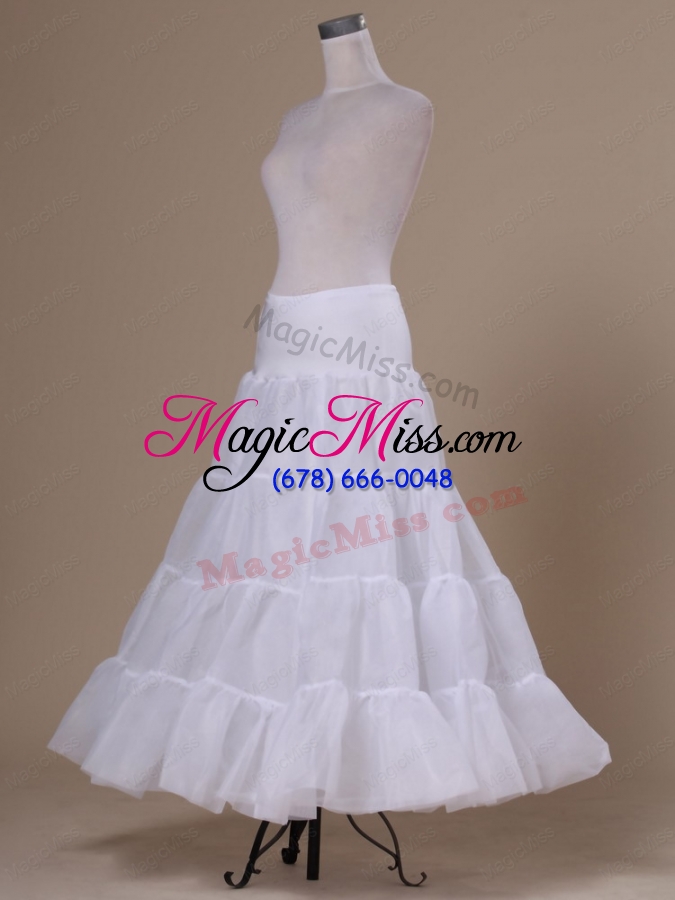 wholesale white organza hot selling floor length petticoat