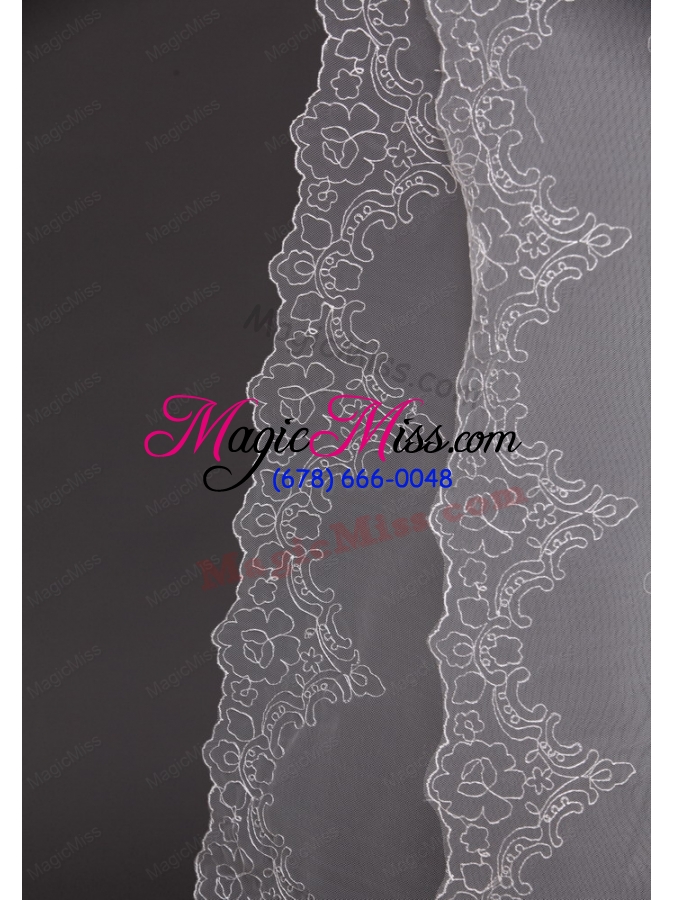 wholesale lace appliques tulle fashionable bridal veils for wedding