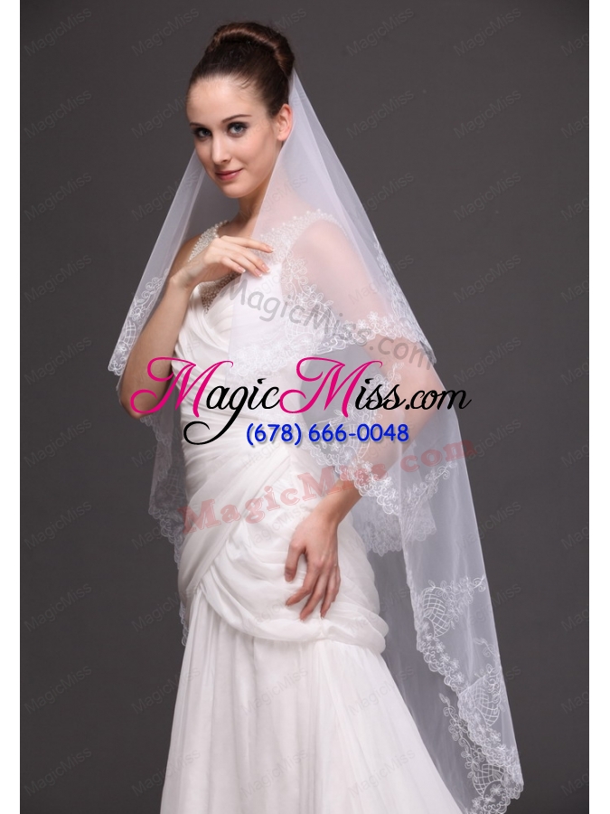 wholesale lace tulle fashionable bridal veil for wedding