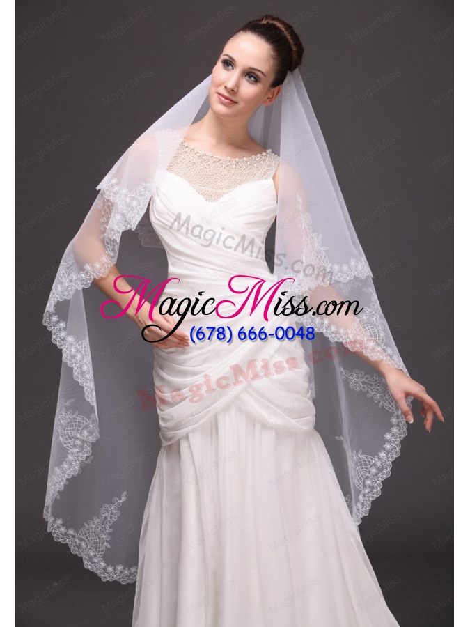 wholesale lace tulle fashionable bridal veil for wedding
