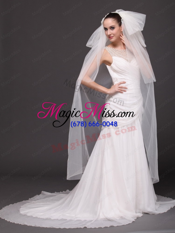 wholesale tulle four-tier bridal veil for wedding