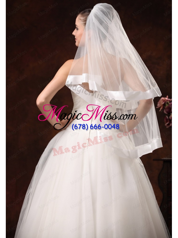 wholesale modest tulle and taffeta bridal veil for wedding