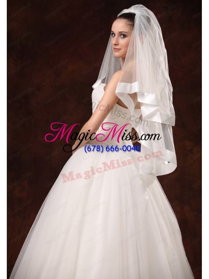 wholesale modest tulle and taffeta bridal veil for wedding