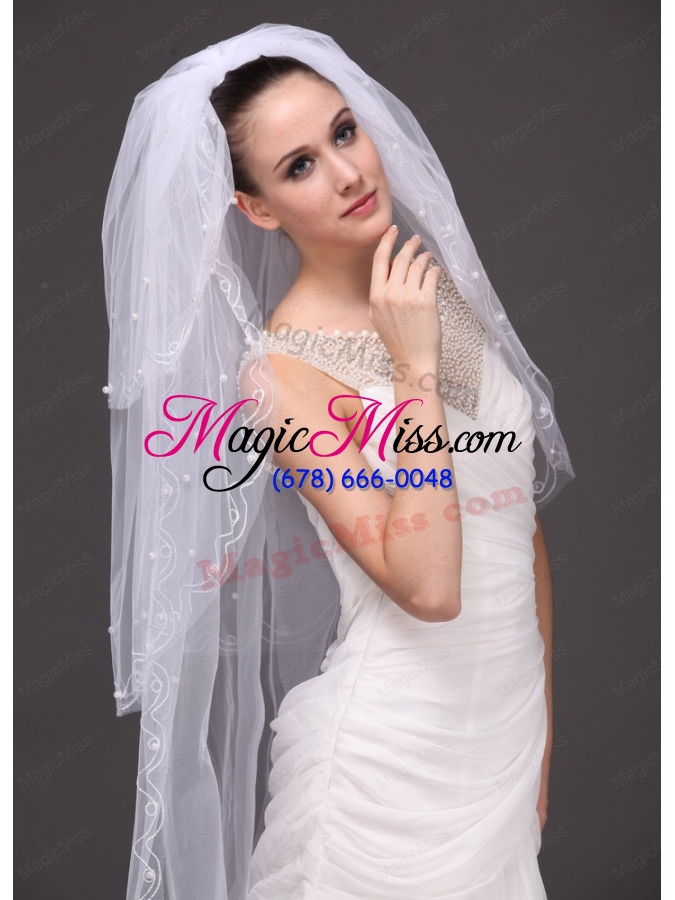 wholesale three-tier and embroidery bridal veils for wedding