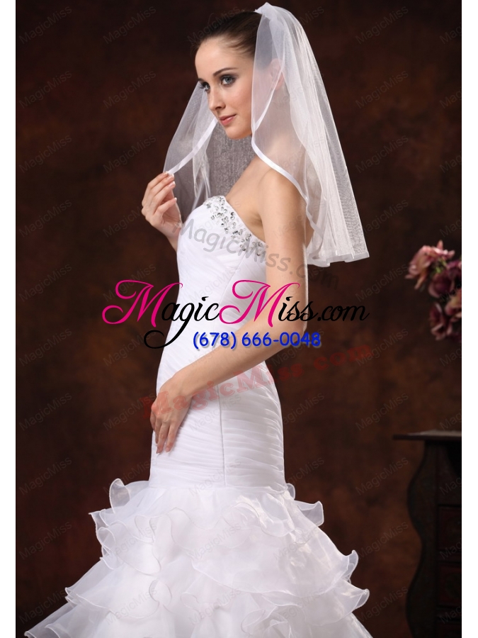 wholesale taffeta trim edge discount tulle bridal veils for wedding