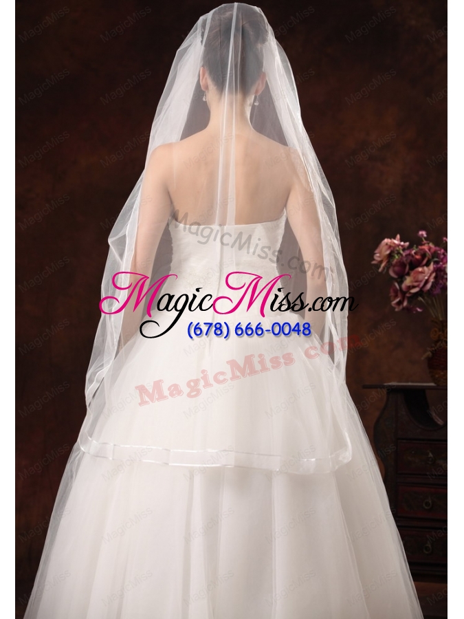wholesale beautiful organza bridal veil for wedding