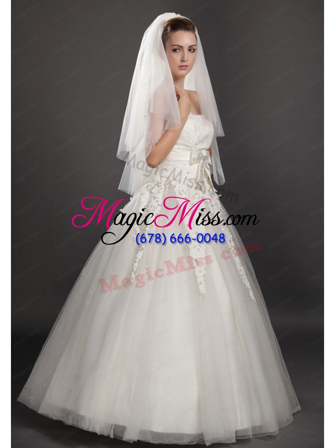 wholesale graceful two-tier beautiful organza bridal veil