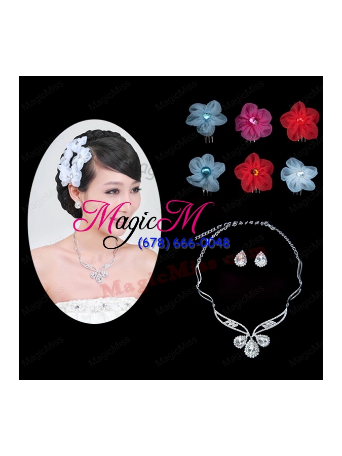 wholesale wedding jewelry set including necklace and headpiece