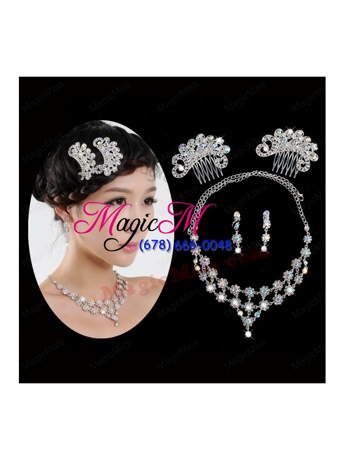 wholesale dignified colorful imitation pearl jewelry set including necklace earring