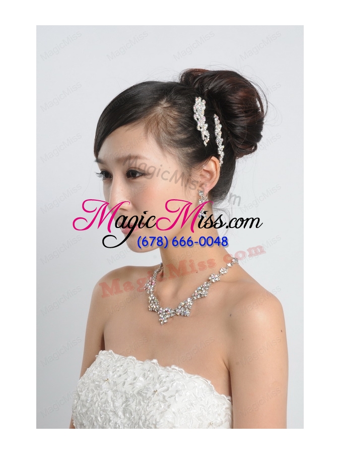 wholesale colorful wedding jewelry set including necklace and earrings