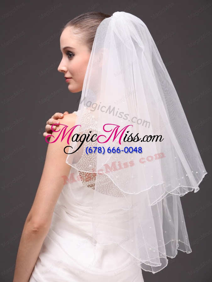 wholesale two-tier organza graceful wedding veil