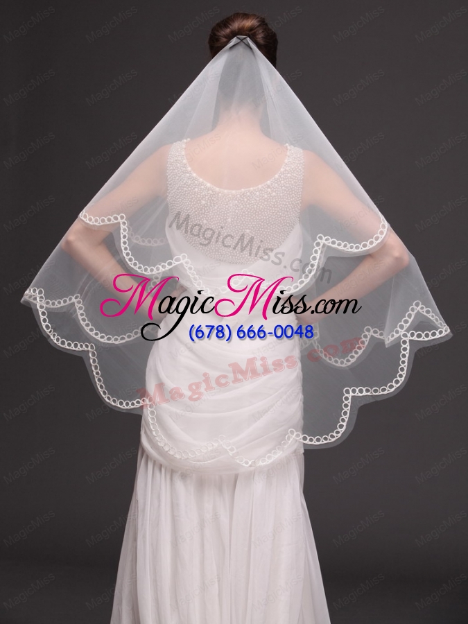 wholesale tow-tier tulle wedding veil on sale