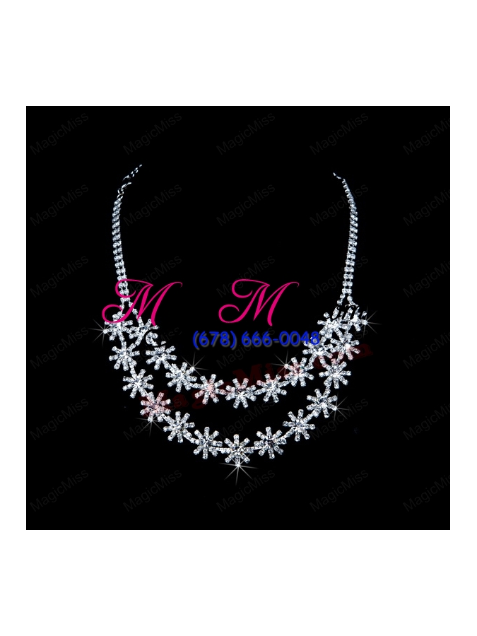 wholesale stunning alloy with rhinestone jewelry sets for dignified women
