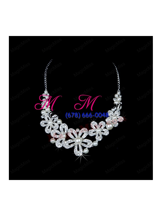 wholesale splendid alloy with rhinestone pearl ladies' jewelry sets