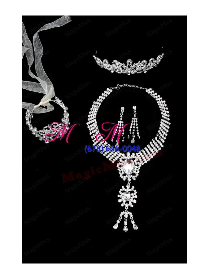 wholesale elegant alloy with rhinestone ladies' jewelry sets