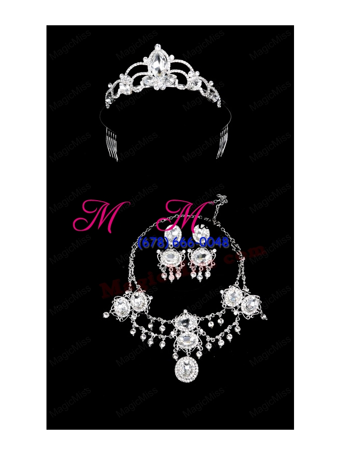wholesale elegant alloy with rhinestone ladies' jewelry sets