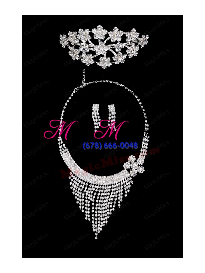 wholesale gorgeous alloy with rhinestone ladies' jewelry sets