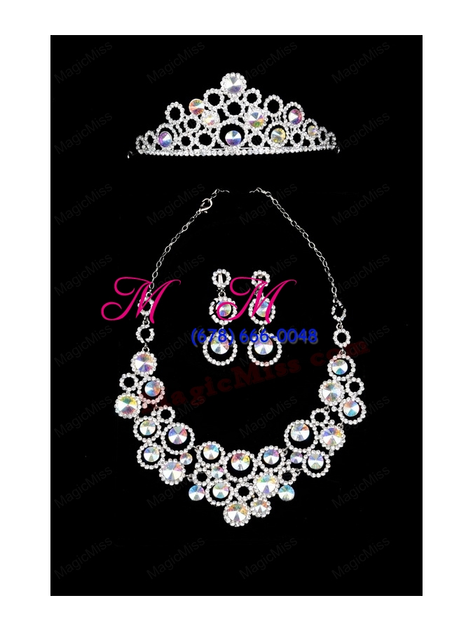 wholesale gorgeous alloy with rhinestone women's jewelry sets