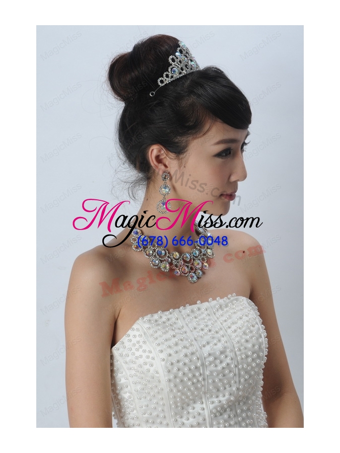 wholesale gorgeous alloy with rhinestone women's jewelry sets
