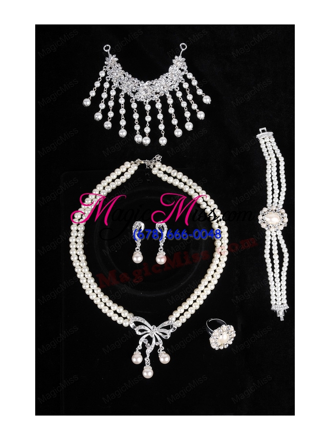 wholesale gorgeous wedding jewelry set including necklace earrings and ring