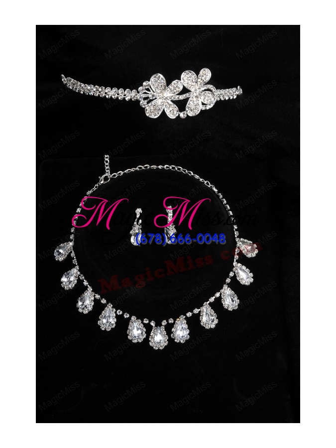 wholesale beautiful crown with jewelry set including necklace and earrings