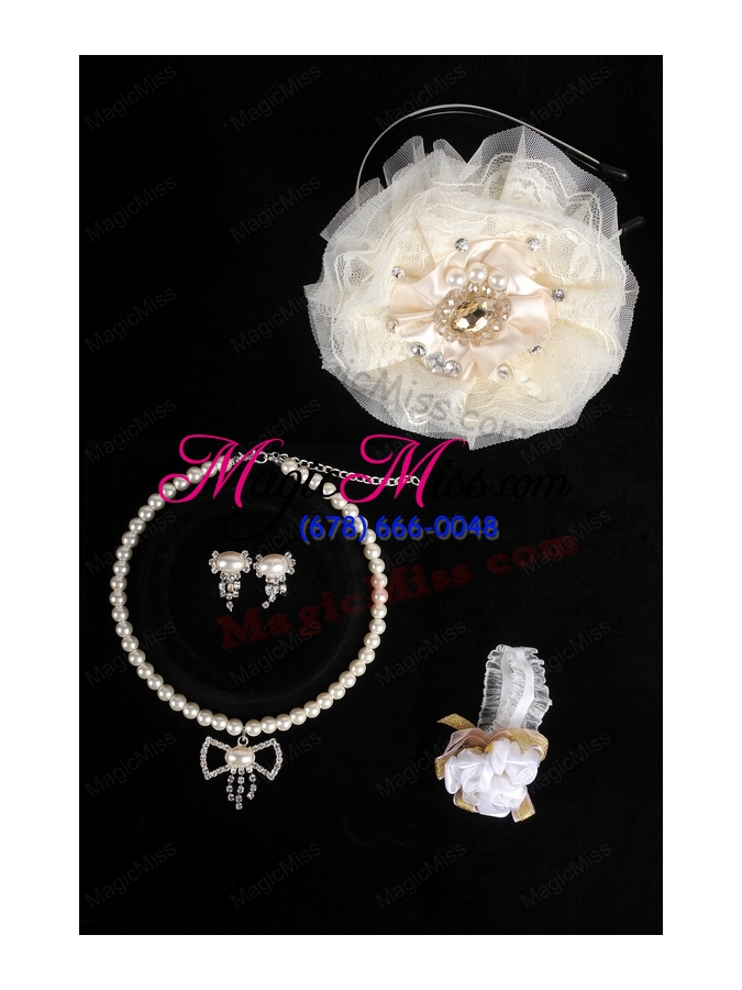wholesale unique headpiece with jewelry set including necklace earrings and bracelet